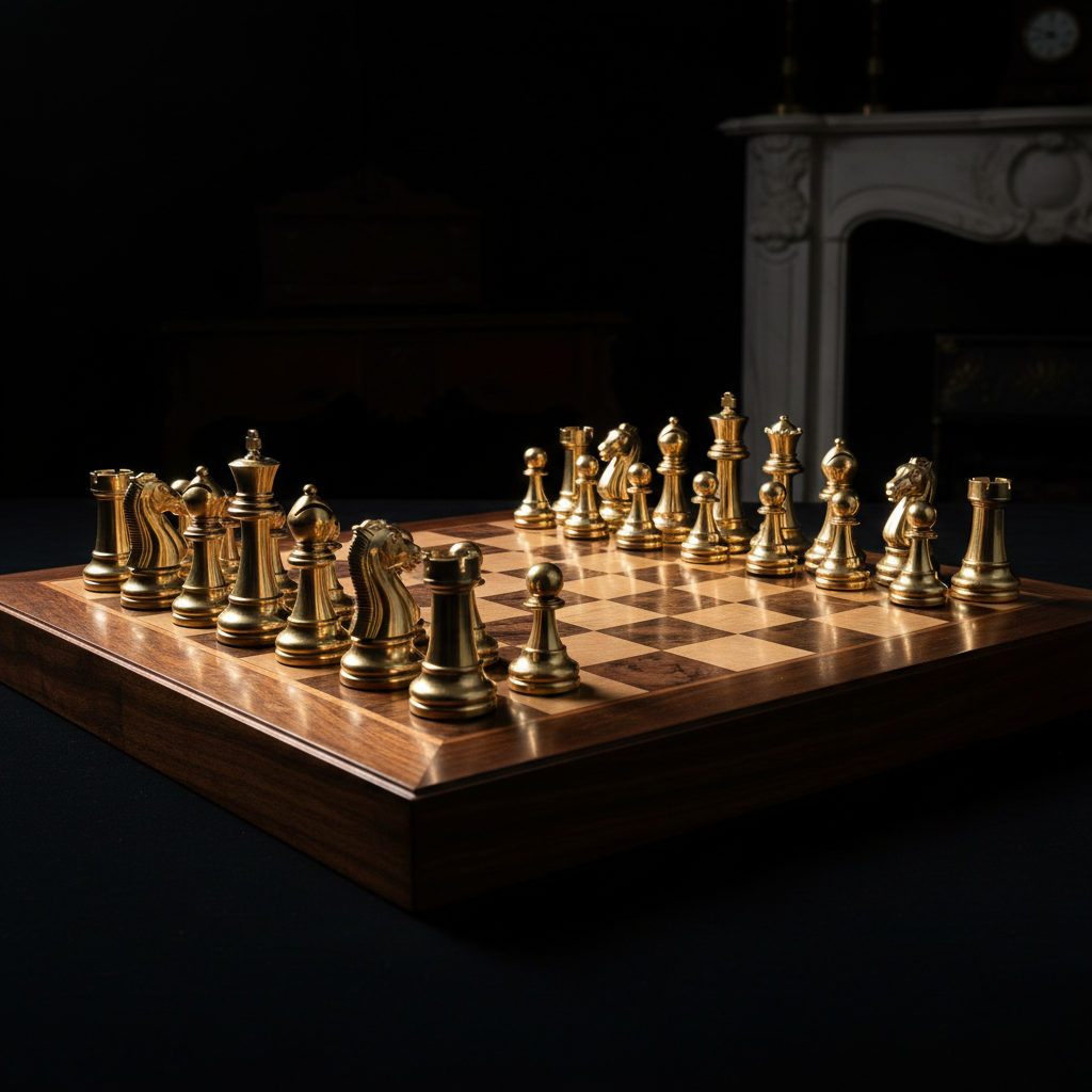 Full Gold Chessboard - Premium Excellence and Strategic Cleaning